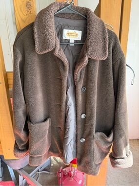 Talbots Brown Sherpa Puffer Jacket